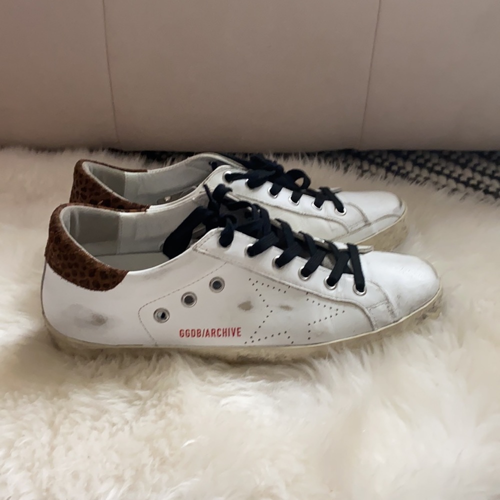 Golden Goose Superstar Archive Leopard Sneakers